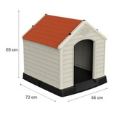 Casa Para Perros 66 X 73 X 69 Color Techo Ladrillo