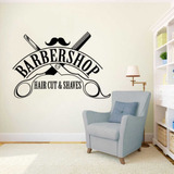 Vinil Decorativo Barberia Barber Shop Salón Estetica 60x72cm