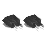 2pc Tomad Adaptador Br Us Saida Pino Plug Chat 10a 110/220v