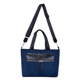 Cartera Mujer Porta Notebook Bolso Agarrate Catalina Q Color Azul