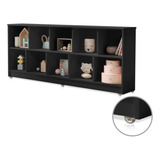 Porta Brinquedos Com Nichos Organizador Horizontal Preto