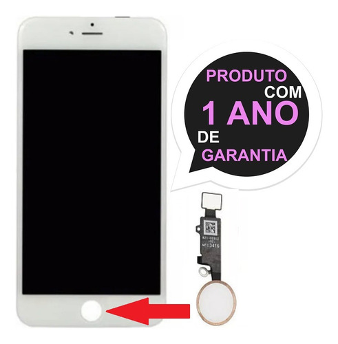 Tela Display Frontal + Botão Para iPhone 7 Plus + Com Clique