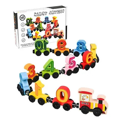 Juguetes Didacticos Coche Magnético Digital De Madera 0-10 Multicolored Letras Magneticas Ninos Tablero Paquete Didáctico Infantil Letras Magnéticas Paquete Infantil Estimulación Temprana | MercadoLibre