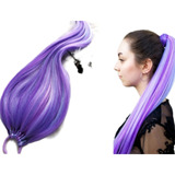 Extensiones Cola De Caballo Ponytail Kanekalon Lila 80cm