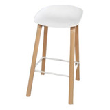 Taburete Banqueta Milo Eames Base Madera Deco Moderna