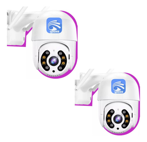 Kit 2 Câmera Ip Inteligente Wifi Rotativa A8 App Yoosee 360º