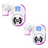 Kit 2 Câmera Ip Inteligente Wifi Rotativa A8 App Yoosee 360º