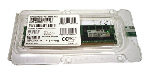 805351-b21 Memoria Original Servidor Hp 1x32gb Proliant G9