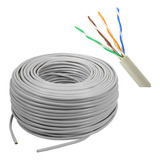 Cable Utp 5e Uso Interior Rollo X 100 Metros Blanco