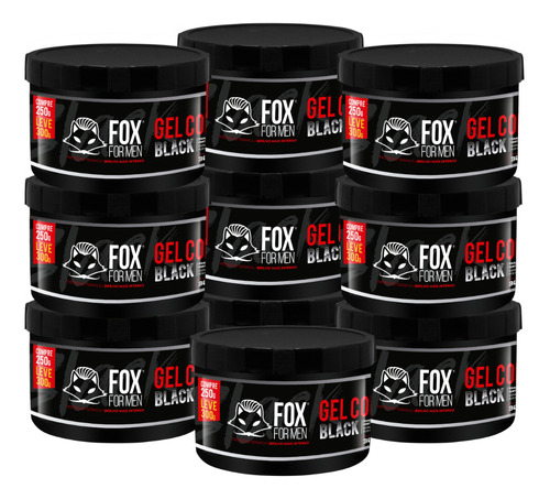 Gel Cola Black 300g Fox For Men 10 Unidades