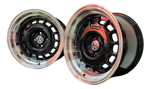 Rines 15x8.25 Entrada Directa 4-100 Vw Mk1 Mk2 Mk3 Negros