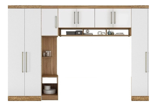 Quarto De Casal Guarda-roupa 8 Portas Modulado Roma Plus 