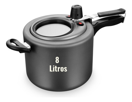 Panela De Pressão 7 Litros Grande Com Visor De Vidro 2 Cores