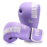 Fiving Guantes De Boxeo Estilo Profesional Para Mujer, Piel 