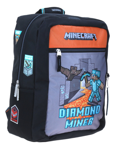 Mochila Chenson Original Mochila Escolar Grande Minecraft Diamond Miner Reforzada Alta Durabilidad Ideal Primaria Y Secundaria Survivial Mode Diamante