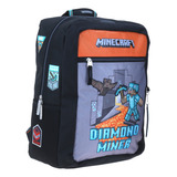 Mochila Chenson Original Mochila Escolar Grande Minecraft Zamut 65569, Reforzada Alta Durabilidad Ideal Para Primaria Y Secundaria Survivial Mode