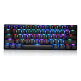 Teclado Retroiluminado Mecánico Para Ck61 Rgb Motospeed Blac