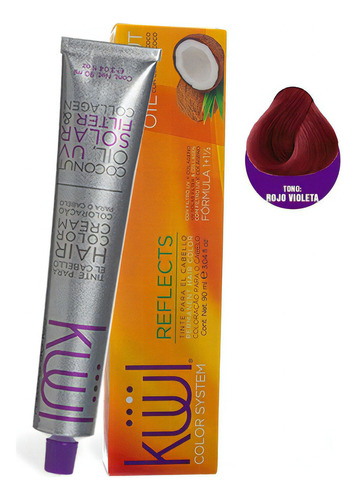  Tintes Kuul Reflects 90ml - Kit - Ml Tono Tinte Kuul Reflects Rojo Violeta