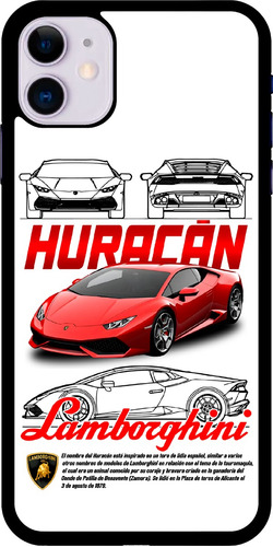 Funda Celular Diseño Auto Coche Lamborghini Huracan Rojo #2