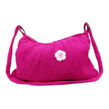 Bolso Tejido En Dos Agujas Fucsia