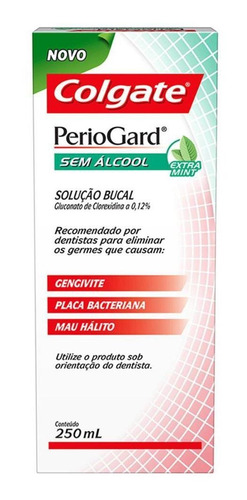 Enxaguante Bucal Colgate Periogard Extra Mint S Álcool 250ml