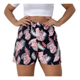 Shorts Feminino Viscose Estampa Floral Atacado Revenda Kit3