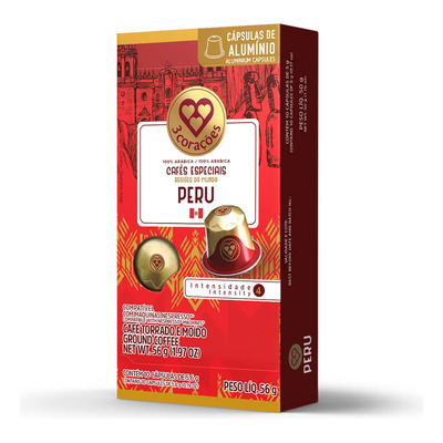 Cápsula de Café Compatíveis Nespresso® Regiões do Mundo Peru 3 Corações - 10 Unidade | MercadoLivre