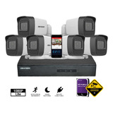 Kit Seguridad Hikvision 8 Ch Full Hd + 6 Camaras Hd + Disco