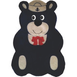 Tapete Pelucia Urso Ursinho Gravata 1,05m X 85cm Grande Big Quarto Menino Infantil Macio Fofo Várias Cores