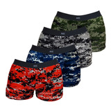 Paquete De 4 Boxers Piel De Seda Militar Black Secret 2664