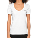 Lacoste Remera Mujer Basica Escote Redondo Tf0144