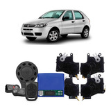 Alarme Taramps 1 Controle + Kit Trava Tragial Fiat Palio 4p