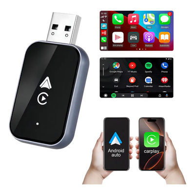 Car Play Adaptador Inalámbrico, Para iPhone Y Android, Conexión Plug & Play, Convierte Carplay Con Cable A Inalámbrico, Connect Estable Para Automóviles, Para Ios 10+, Android 11+,coches de 2017 | Meses sin interés