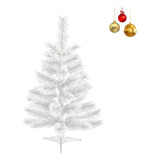Árvore De Natal Pinheiro Pequena 60cm Branca Luxo 