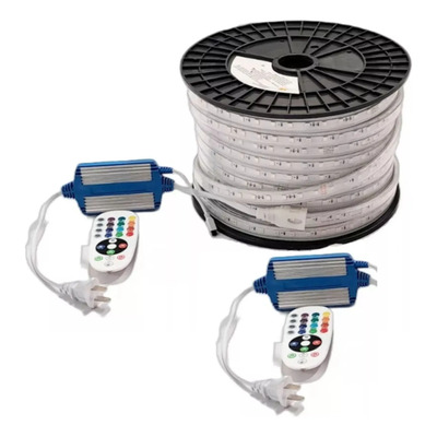 Manguera Led 5050 + 2 Cntl Remoto Rgb Multicolor Rollo 30mts Rgb