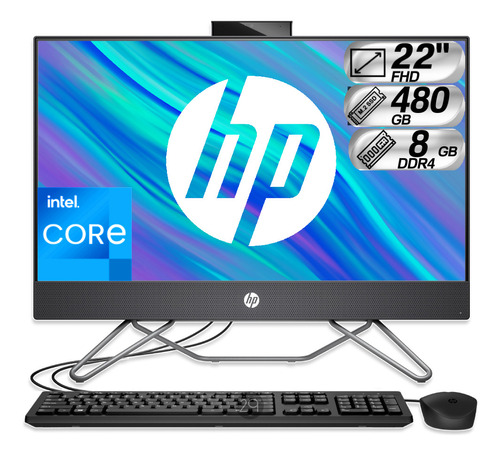 Todo En Uno Pc Aio Hp Intel Dual Core Mem Ram 8gb Ssd 480gb 