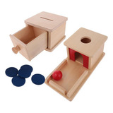 Juguete De Madera Con Materiales Montessori Para Niños, Caja