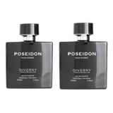 Perfume Masculino Giverny Poseidon Pourhomme 100ml Edt - Kit Com 2 Unidades