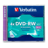 Dvd Rw Regrabable 4x 4.7gb Caja Slim X10 120min Verbatim