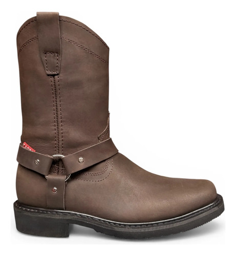 Bota De Trabajo Uso Rudo Piel Genuina Vaquera Caoba Boots | Envío gratis