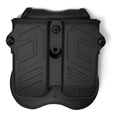 Porta Cargador Dual Universal Cytac Polímero Ajustable Negro | Meses sin interés