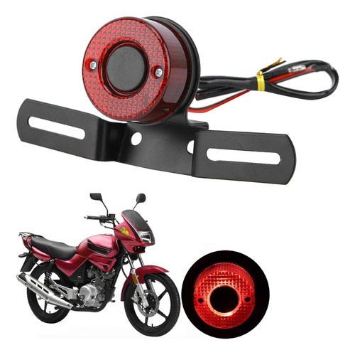 Stop Porta Placa Luz De Freno Moto Racer Universal Led