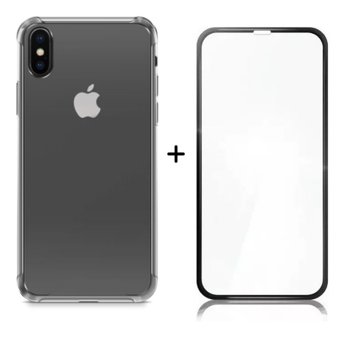 Capa Capinha Anti Shock + Película P/ iPhone 7 8 Xr X Xs Max