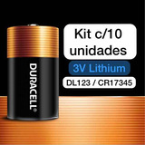 Baterias Cr123 (cr17345) Lithium 3v Duracell Com Nf Kit C/10