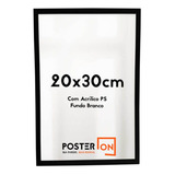 Moldura Quadro 20x30 Cm - C/ Acrílico Ps Fundo Branco