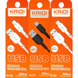 Kit 10 Cabos Usb Carregador Tipo C Rápido Kaidi  Atacado