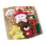 Adornos Navideños Vintage Kawaii Pack X 6 Navidad