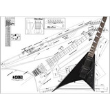 Plan De Una Guitarra Eléctrica Jackson Randy Rhoads - Impr.