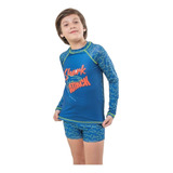 Proteção Solar Uv50 Camisa Manga Longa + Sunga Box Infantil 