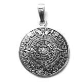 Envío + Caucho + Dije Calendario Azteca Detallado Plata Fina